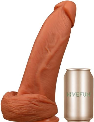 HIVEFUN Gode Pénis Stimulateur Réaliste pour Femme, Sex Toys pour Couples Vibrateurs avec Ventouse Forte, 25,4 cm XXL Godes Vibromasseur Anal Toys Sex Toy Sets pour Hommes Sex Toy Sets pour Femme