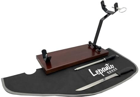 FERRETERIA LEPANTO Faltbarer Schinkenhalter für Schinken und Schinken, Schinkenhalter für den Heimgebrauch und Restaurants (schwarzes Set)