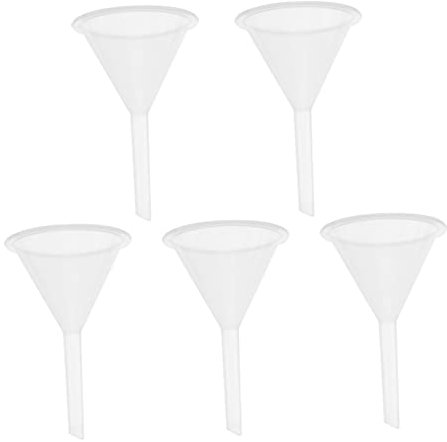 RORPOIR 5pezzi Imbuto Plastica Trasparente Multipurpose Per Olio Auto Liquidi Trasmissione Servizi Semplice Da Conservare e Impilabile