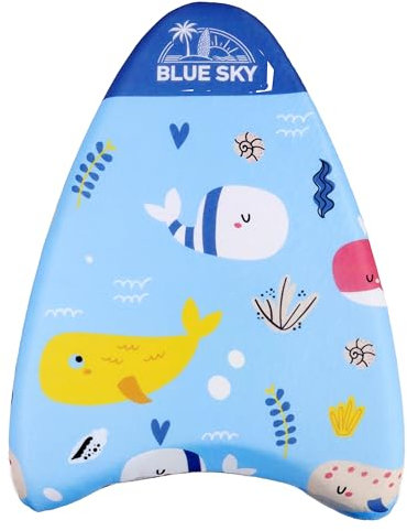 BLUE SKY - Planche de Natation Body Surf - Accessoire De Piscine ou de Plage - 042361 - Bleu - Tissus - 42 cm - Body Board - Jouet Enfant - Jeu de Plage - Piscine - À Partir de 3 Ans