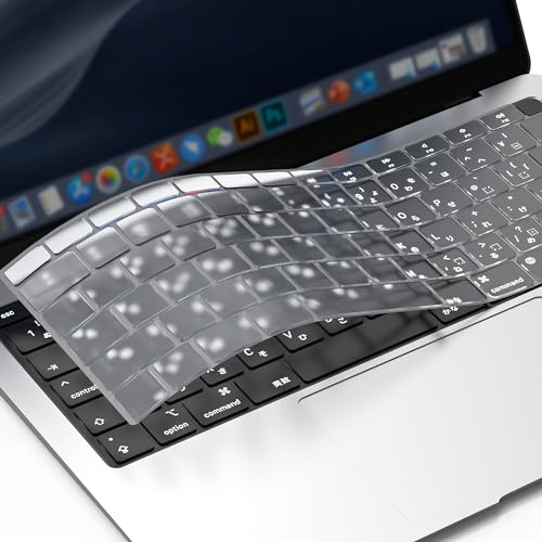 GPXIIZ Tangentbordsskydd Kompatibelt för MacBook Air 13.3 tum M1, EU-layout | 2021 2020, Transparent Klar, Ultratunt TPU Skyddshud Keyboard Cover för Mac Air 13.3 A2337 A2179
