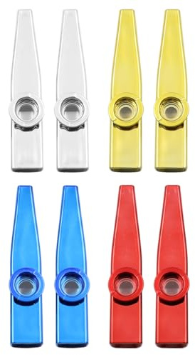 POFET 8 Stück Kazoo, Multipack Kazoo Metall Kazoo Kazoo Instrument Gazoo Musikinstrumente für Kinder Geschenk Instrumentalbegleitung