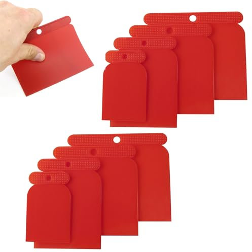Cerioll Kunststoffspachtel, Japanspachtel, 8 Stück Spachtel Set, Spachtelmesser Schaber Werkzeug, Malerspachtel aus Kunststoff, Spachtel Werkzeug