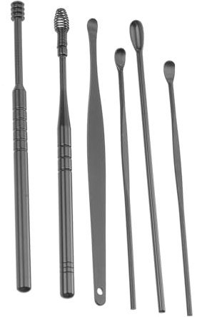 COLLBATH 2sätze Spiral-ohrlöffel Aus Edelstahl Tragbarer Reiniger Mit Tasche Für Ohrenschmalzentfernung Ohrpflege Und Reisen
