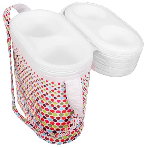 SHOWERORO Isolierte Flaschentasche Doppelbehälter Für Babys Milch Aufbewahrung Frei Tragetasche Für Muttermilch Und Babyflaschen Zulässig Für Outdoor Reise