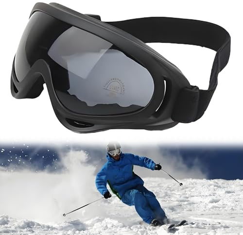 Katmerio Lunettes de ski pour homme et femme, protection UV, anti-buée, effet miroir, convient pour les sports de plein air