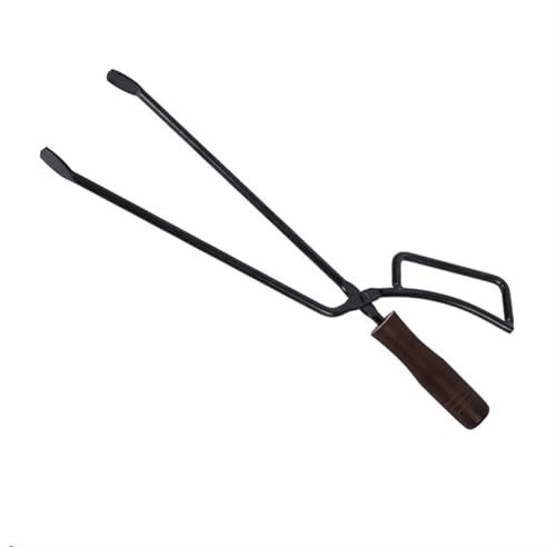 XUCZHAI Pinzas de Carbono for Barbacoa, Pinzas for Quemar, Pinzas for carbón, Pinzas de Carbono con Pico de Pato, Pinzas de Carbono con Mango de Madera Maciza no Calientes