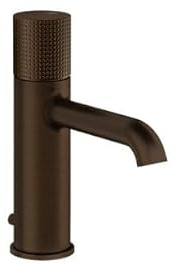 Gessi Habito 70401 - Miscelatore monopulsante per lavabo, con beccuccio, 131 mm, CESELLO, 70401, colore: bronzo scuro
