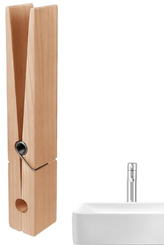 Mollette Giganti - Mollette Giganti in Legno | Grandi mollette per asciugamani in legno, grandi mollette salvaspazio e robuste in legno per soggiorno, lavanderia e bagno