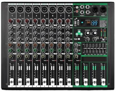 IEOWY Consola de Mezcla de Audio de 8 Canales, Consola de Mezcla Profesional para DJ, 99 Efectos DSP, alimentación Fantasma de 48 V para Mezclador de Alto Rendimiento para Estudio de Escenario