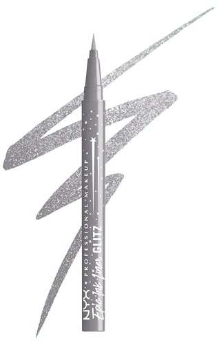 NYX Professional Makeup Epic Ink Jeans Glitz Liquid Eyeliner, Long-Lasting Waterproof Eyeliner With Glitter, Easy to Use, 1 Swipe Glitter Liner, Shade: Flashy Flare