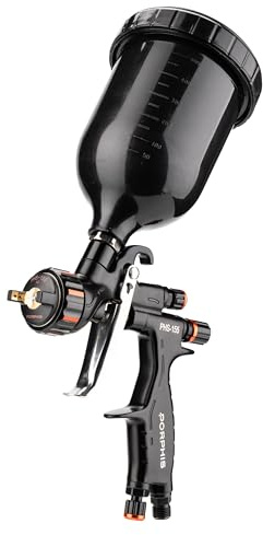 PORPHIS Automotive Refinishing Spray Gun PHS-155 Middle Pressure 1.3mm Nozzle Paint Spray Gun, Black