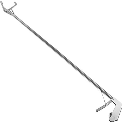 ibasenice Edelstahl Schlangengreifer Faltbar 1,2m Schlangenstab Mit Schloss Schlangenfalle Greifwerkzeug Für Garten Und Reptilienfang