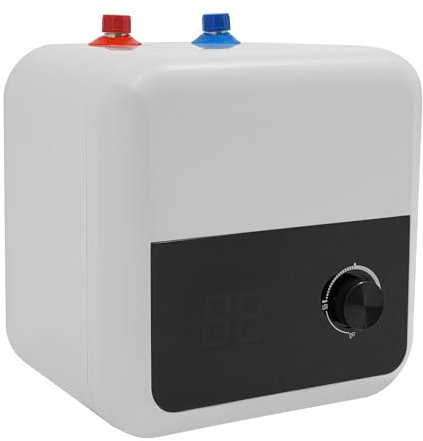 Chauffe-eau électrique instantané - 1500 W - 8 l - Chauffe-eau instantané - Petit chauffe-eau 30 à 65 °C - Affichage numérique de la température (E22)