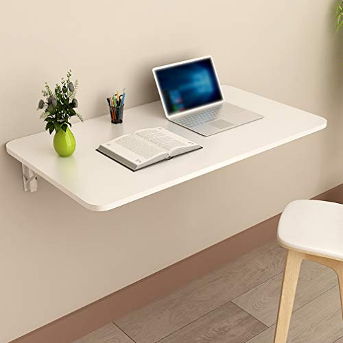 Mesa Plegable de Pared con estantes de Almacenamiento para Espacios pequeños, Ideal para Cocina, Comedor o área de Trabajo (80 x 30 cm)