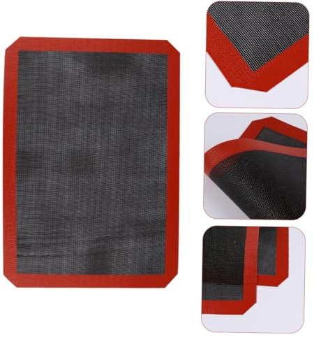 CLISPEED Silicone Baking Mat for Pastry Bread Non-Stick Silicone Bake Liners Breathable Glass Fiber Mat for Sourdough Bread in Oven Trays