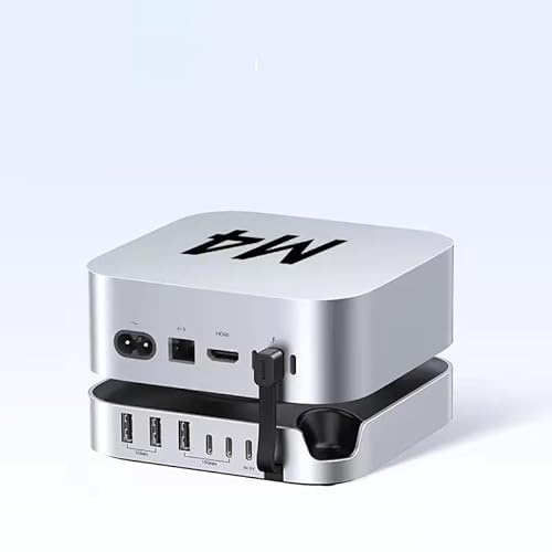 Docking station USB HUB per Mac Mini M4 M4 Pro M.2 NVMe SSD 8TB Max 10Gbps USB-A & C Porte SD & TF 170MB/s Splitter Dock