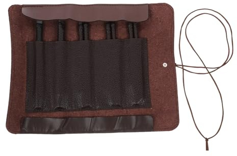 iplusmile Kit Strumenti Intaglio Legno 8 Pezzi in Acciaio Antiruggine con Borsa per Artisti e Falegnami Professionisti, per Lavorazione e Intaglio Fai da Te