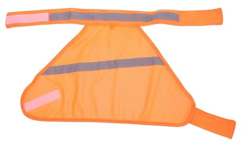 ibasenice Reflektierende Sicherheitsweste für Hunde Fluoreszierendes Orange Atmungsaktiv Verstellbar Leichte Schutzweste für Spaziergänge Jogging und Outdoor Aktivitäten Größe S