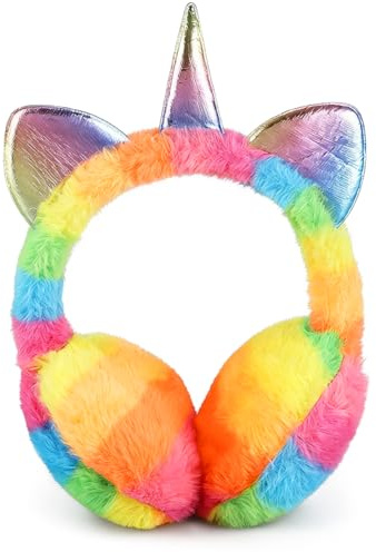 YRPACFB Unicorn Earmuffs for Kids, Kids Unicorn Ear Muffs, Warmer Plush Ear Covers for Indoor and Outdoor