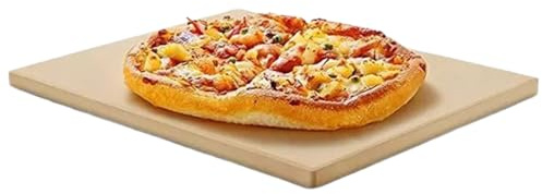 Pietra per pizza per forno – 30,5 x 30,5 cm mattoni quadrati e piastra grill | Padella in cordierite resistente alle alte temperature, superficie antiaderente per pane, biscotti e grigliate
