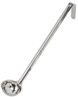 Stainless Steel Soup Ladle with Long Handle, 0.5-16 oz Capacity, Measuring Spoon for Soup, Sauce & Gravy (1 oz)
