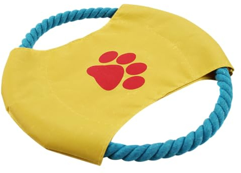 Ciieeo Disque Volant pour Chien Résistant aux Morsures Souple et Léger Adapté Dressage Jeux en Extérieur Couleur Aléatoire d'Entraînement Interactif pour Animaux Couleur Aléatoire