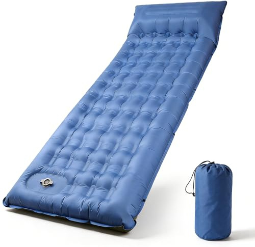 DoXtreme Selbstaufblasende Isomatte Leichte & Kompakte Schlafmatte für Camping, Festival, Wandern & Reisen | 2-in-1 Verbindbar, Packmaß 28x12cm, Schnellaufblasend (195 x 66 x 14 cm)