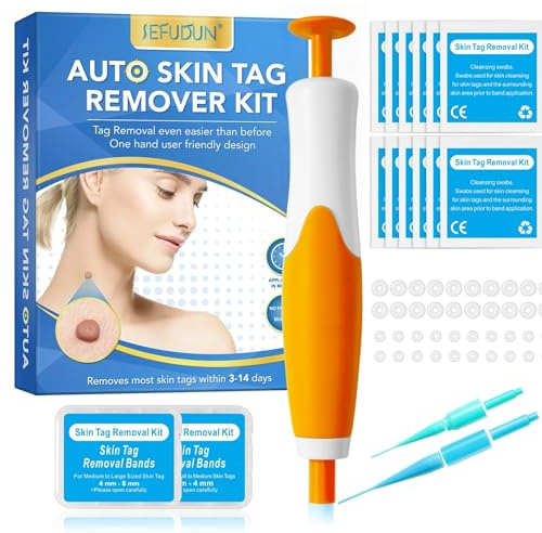 gegen stielwarzen，Nie wiederHautanhangsel， warzenentferner，Auto Skin Tag Remover Kit, Schmerzloses Gerät zum Entfernen von 2-8mm Hautmarken, Mehrere Körperteile anwendbar