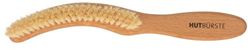 Breiter Cepillo para Sombreros Cepillo Textil Cepillo para la Limpieza de Sombreros de Fieltro – Madera de Peral Auténtica y Cerdas Naturales – Forma Ergonómica