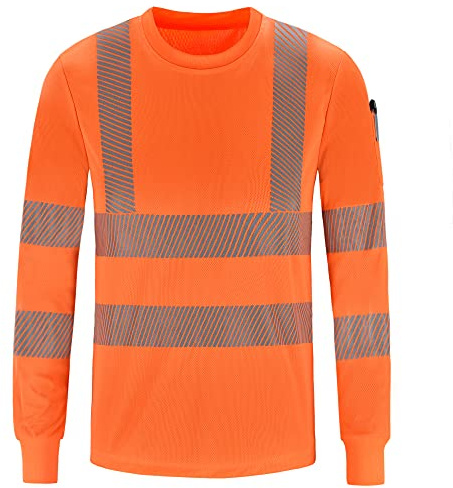 AYKRM 5 Color hi vis t Shirts High Viz Visibility Short Sleeve Safety Work Reflective Polo T Shirt(XS-8XL)