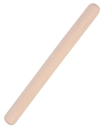 Solid Wood Rolling Pin for Home Ideal for Making Cakes, Pizzas, Kitchen Utensils 39cm