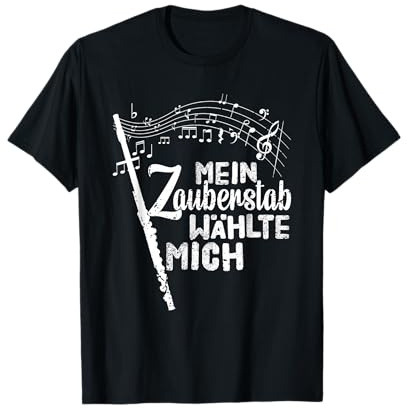 Querflöte Flöte Notenschlüssel Blasmusik Musiker T-Shirt