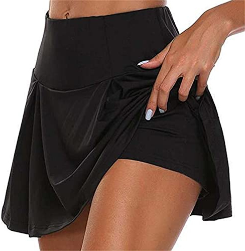 LIPIODOL Faldas Mujer Cortas Respirable Running Shorts Falda de Golf Pilates Fitness Correr Deporte con Pantalones