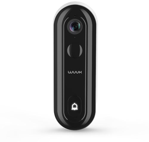 WUUK Add-on 2K Doorbell Camera, Require Existing Base Station, Video Doorbell Wireless/Wired, No Subscription, 2.4/5 GHz WiFi, Human and Motion Detection, Compatible with Alexa and Google Home