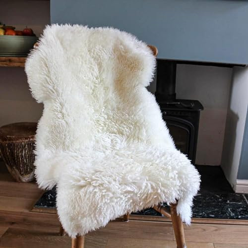 lightlux Faux Lammfell Schaffell Teppich Kunstfell Dekofell in Super weich Lammfellimitat Longhair Fell Optik Nachahmung Wolle Bettvorleger Sofa Matte für Schlafzimmer Kinderzimmer