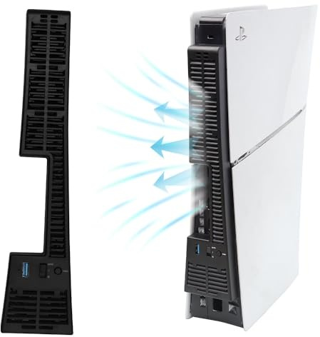 Konsolenlüfter für PS5 Slim,Kühlerlüfter für Playstation 5 Slim,Effizientes Kühlsystem für Spielekonsole,Horizontales Kühlzubehör für PS5 Slim