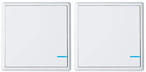 NineLeaf 2Pièces Interrupteur sans fil, sans câblage mural Interrupteur électrique mural pour plafonniers ventilateurs lampes (SEUL L'INTERRUPTEUR NE PEUT PAS FONCTIONNER)