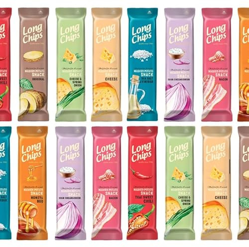 CandyFrizz Selection - Snack - Viaggio gastronomico tra i sapori: Kit Degustazione 5 Confezioni di Long Chips