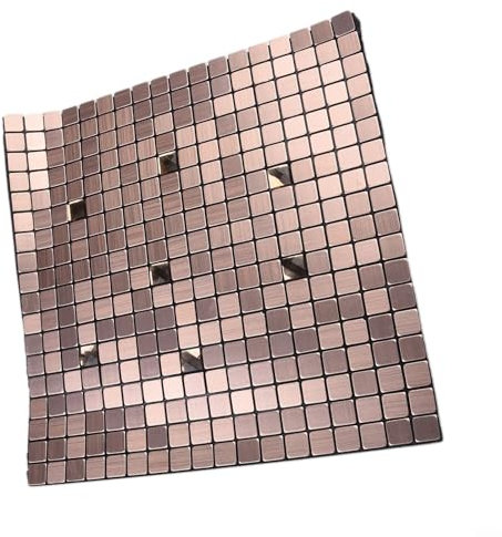 Fliesenaufkleber für die Küche, zum Abziehen und Aufkleben, schöner Marseillace-Schleifen-Hintergrund, Roségold/Silber/Gold (Roségold)