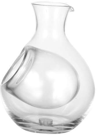 Hoement Botella De Sake De Cristal 300ml Decantador De Vidrio Soplado Dispensador De Vino Frío Diseño Japonés Adecuado Para Fiestas y Picnics Para Vino Sake y Cerveza
