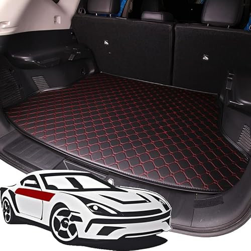 JUZELY Auto Leder Kofferraummatten für Ford Fiesta 2017-2024, Antirutsch Widerstandsfähig Leicht zu Waschen Kratzfest Kofferraumwanne Schutzmatte, Innenraum ZubehöR,B3