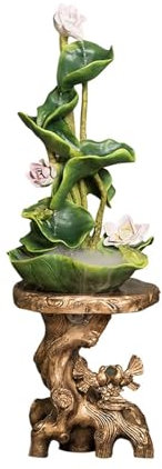 guiling-1986 Fontaine de Jardin Nouvelle Fontaine d'eau d'atterrissage Chinoise, décoration de Cour de Salon, Accessoires for la Maison, Fontaine d'eau de Lotus décorative Fontaine Exterieure