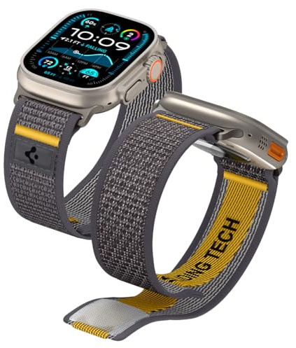 Spigen Athlex Air klockarmband designat för Apple Watch Ultra 2/1 49 mm, Series 10 46 mm, 9/8/7 45 mm, SE2/SE/6/5/4 44 mm samt 3/2/1 42 mm. Justerbart loop-armband