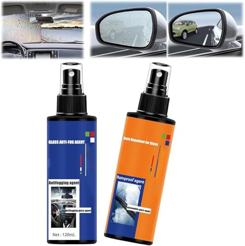 sjfscqr Agente Limpiador antivaho e Impermeable para Cristales de automóviles,Spray Repelente de Agua para Ventanas de automóviles,Agente antivaho e Impermeable para Cristales de automóviles