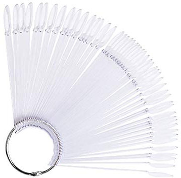 Nageldisplay-Karte Leichte Nagellack-Palette, 50 Blumenmuster, Kunststoff-Nagel übungs Bretter, Ideal für den Profession Ellen Gebrauch, Heim Praxis und Fenster Anzeige (B)