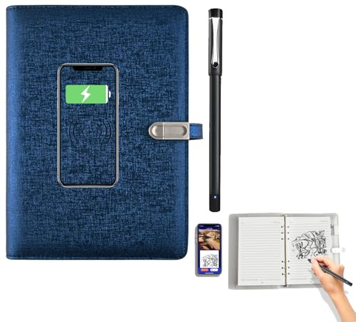 Digital Notebook with Smart Pen, Real-time Sync for Digitizing with 16G USB Flash Drive, Digital Sketchbook, Smart Pen Suitable for Learning, Office Note and Drawing (Blue)