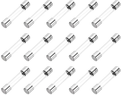 sourcing map Fusibile ritardato in vetro, da 2,5 A, 250 V, 6 x 30 mm, omologato UL, per elettrodomestici, 15 pezzi