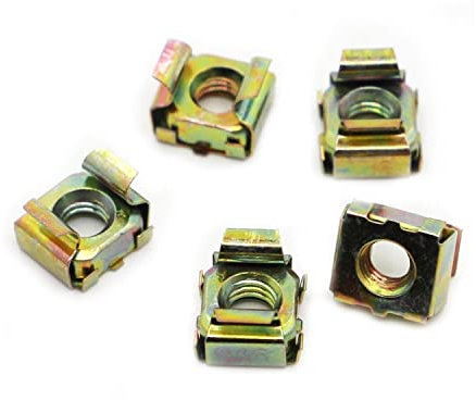 Dadi in gabbia, dado flottante, Acciaio inossidabile 304 / / Dado flottante in acciaio zincato colorato, dado elastico for gabbia, 5 pezzi(Color Zinc-plated,M5)