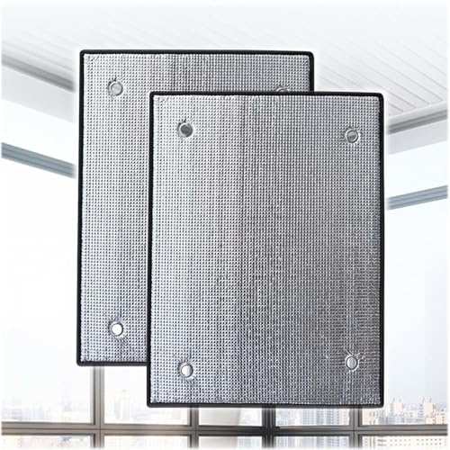 KGUDYS Doppio Pellicola Isolante in Foglio di Alluminio,Pellicola per Finestre Riflessione,Antisolare Controllo del Calore,Pellicola per Vetri Finestre Privacy,Senza Colla,WxH-110x200cm/43''x79''
